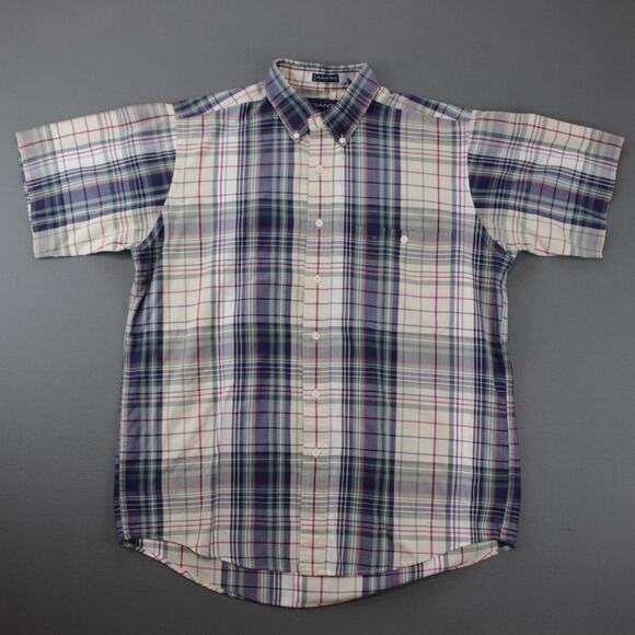 Gant Other - GANT Foxhunt Plaid Shirt Men’s Large Multicolor Short Sleeve Casual Preppy